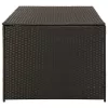  barna polyrattan kerti tárolóláda 180 x 90 x 70 cm