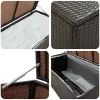  barna polyrattan kerti tárolóláda 180 x 90 x 70 cm