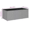  barna polyrattan kerti tárolóláda 180 x 90 x 70 cm