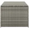  szürke polyrattan kerti tárolóláda 180 x 90 x 70 cm