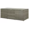  szürke polyrattan kerti tárolóláda 180 x 90 x 70 cm