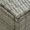  szürke polyrattan kerti tárolóláda 180 x 90 x 70 cm