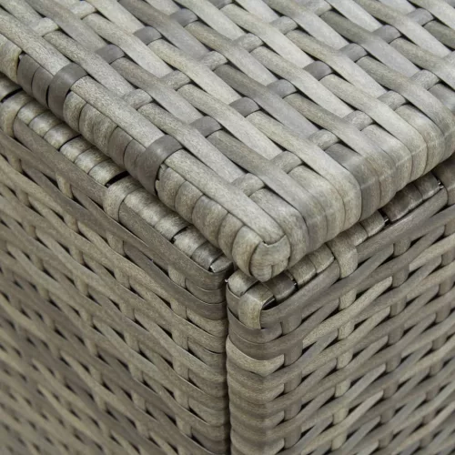  szürke polyrattan kerti tárolóláda 180 x 90 x 70 cm