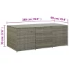  szürke polyrattan kerti tárolóláda 180 x 90 x 70 cm