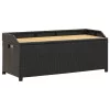  fekete polyrattan kerti tárolópad 120 cm