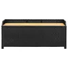  fekete polyrattan kerti tárolópad 120 cm