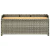  szürke polyrattan kerti tárolópad 120 cm