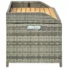  szürke polyrattan kerti tárolópad 120 cm
