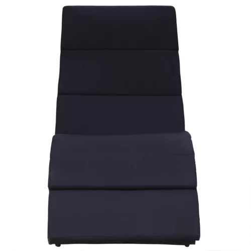  fekete polyrattan napozóágy párnával