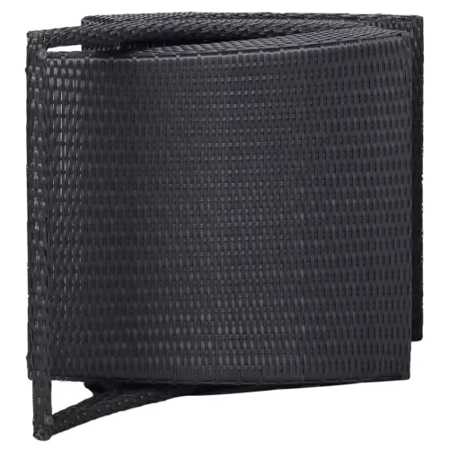  fekete polyrattan napozóágy párnával