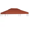  terrakotta kétszintes pavilon tetőponyva 310 g/m² 4 x 3 m