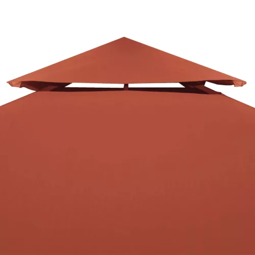  terrakotta kétszintes pavilon tetőponyva 310 g/m² 4 x 3 m