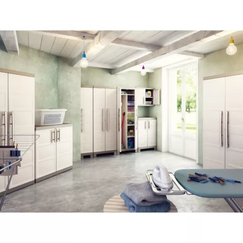 Keter Excellence bézs és tópszínű alacsony tárolószekrény 97 cm 