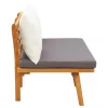  tömör akácfa kerti pad párnákkal 115 cm