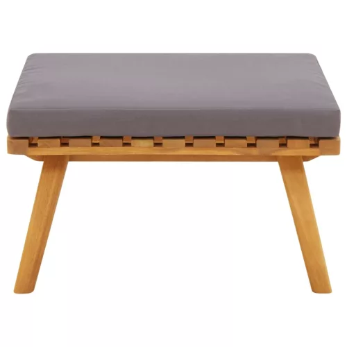  tömör akácfa kerti lábzsámoly párnával 60 x 60 x 29 cm