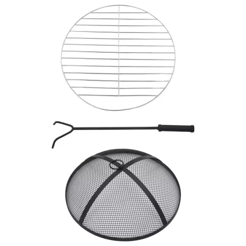  terrakotta kerámia mozaik tűztál asztallal 68 cm