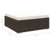  1 db barna polyrattan moduláris lábtartó párnával