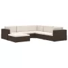  1 db barna polyrattan moduláris lábtartó párnával