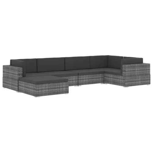  1 db barna polyrattan moduláris lábtartó párnával