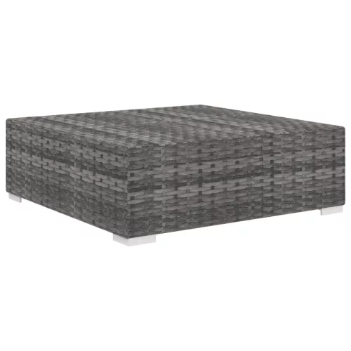  1 db szürke polyrattan moduláris lábtartó párnával