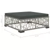  8-részes szürke polyrattan kerti bútorszett párnákkal