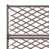  barna rácsos polyrattan magaságyás 3 kaspóval 83 x 30 x 130 cm