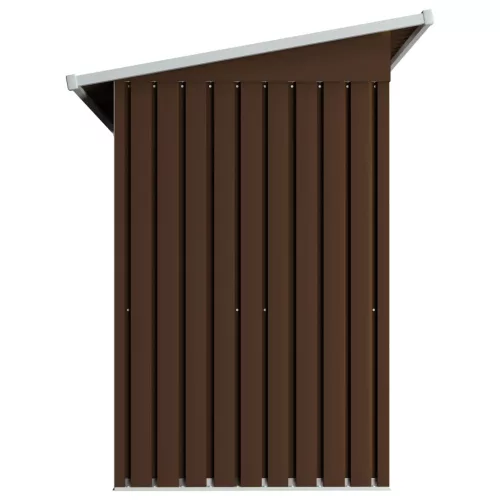  barna acél kerti fészer 194 x 121 x 181 cm 