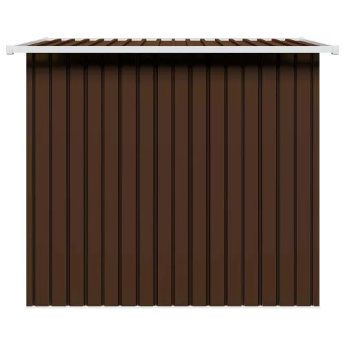  barna acél kerti fészer 194 x 121 x 181 cm 