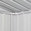  barna acél kerti fészer 194 x 121 x 181 cm 