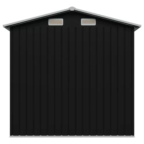  antracitszürke acél kerti fészer 204 x 132 x 186 cm 