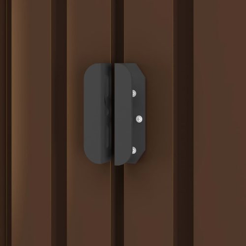  barna acél kerti fészer 204 x 132 x 186 cm 