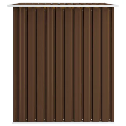  barna acél kerti fészer 257 x 205 x 178 cm 