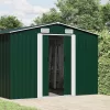  zöld horganyzott acél kerti fészer 257 x 779 x 181 cm