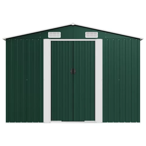 zöld horganyzott acél kerti fészer 257 x 779 x 181 cm