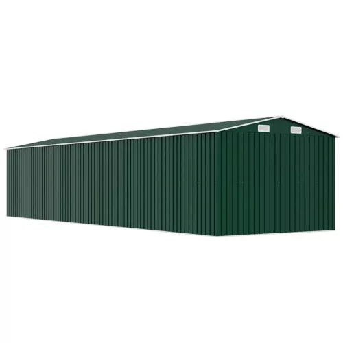  zöld horganyzott acél kerti fészer 257 x 779 x 181 cm