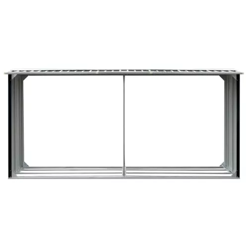  antracitszürke horganyzott acél tűzifatároló 330 x 92 x 153 cm 