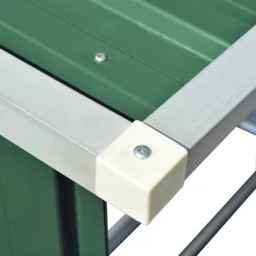  zöld horganyzott acél kerti tűzifatároló 163 x 83 x 154 cm