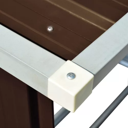  barna horganyzott acél kerti tűzifatároló 163 x 83 x 154 cm