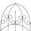  3 db fekete vas növényfuttató állvány 40 x 100 cm 