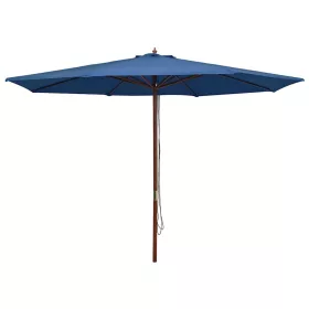  kék kültéri napernyő farúddal 350 cm