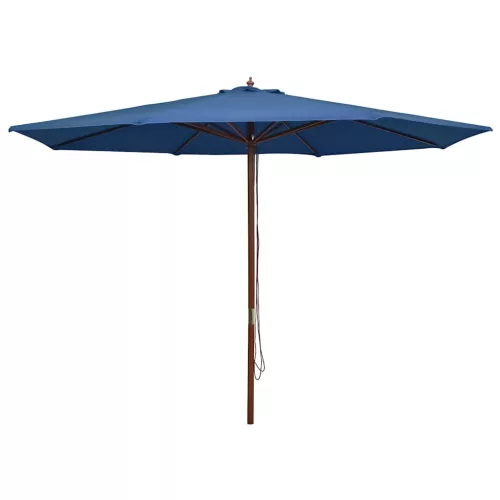  kék kültéri napernyő farúddal 350 cm