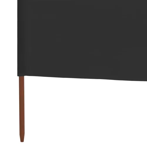  3 paneles antracitszürke szövet szélfogó 400 x 80 cm
