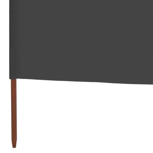  antracitszürke szövet 5-paneles szélfogó 600 x 80 cm