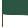  zöld 5 paneles szövet szélfogó 600 x 120 cm
