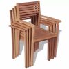 VID 4 db rakásolható kültéri tíkfa szék