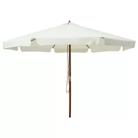  homokfehér kültéri napernyő farúddal 330 cm