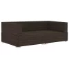  2 db barna moduláris polyrattan sarokfotel párnákkal