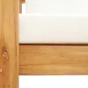  krémfehér tömör akácfa kerti kanapé párnával 140 cm