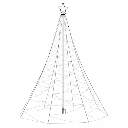 VID kék 1400 LED-es karácsonyfa fémoszloppal 5 m