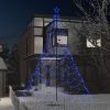 VID kék 1400 LED-es karácsonyfa fémoszloppal 5 m